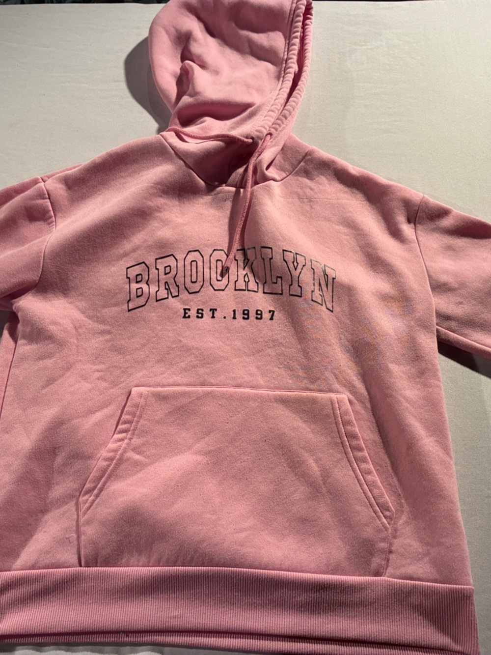 SHEIN Pink 'Brooklyn' Hoodie Sweatshirt